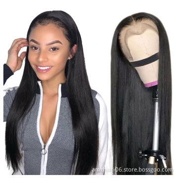 Wholesale Cheap Straight Raw Brazilian Virgin Afro Human Hair 13x4 13x6 Hd Lace Frontal Closure Wig Vendor Full Lace Front Wig